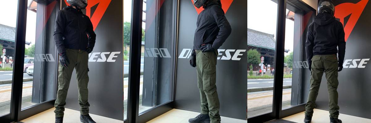 最新モデル】DAINESE カーゴ・スリム・テーパードパンツ ストレッチ34 