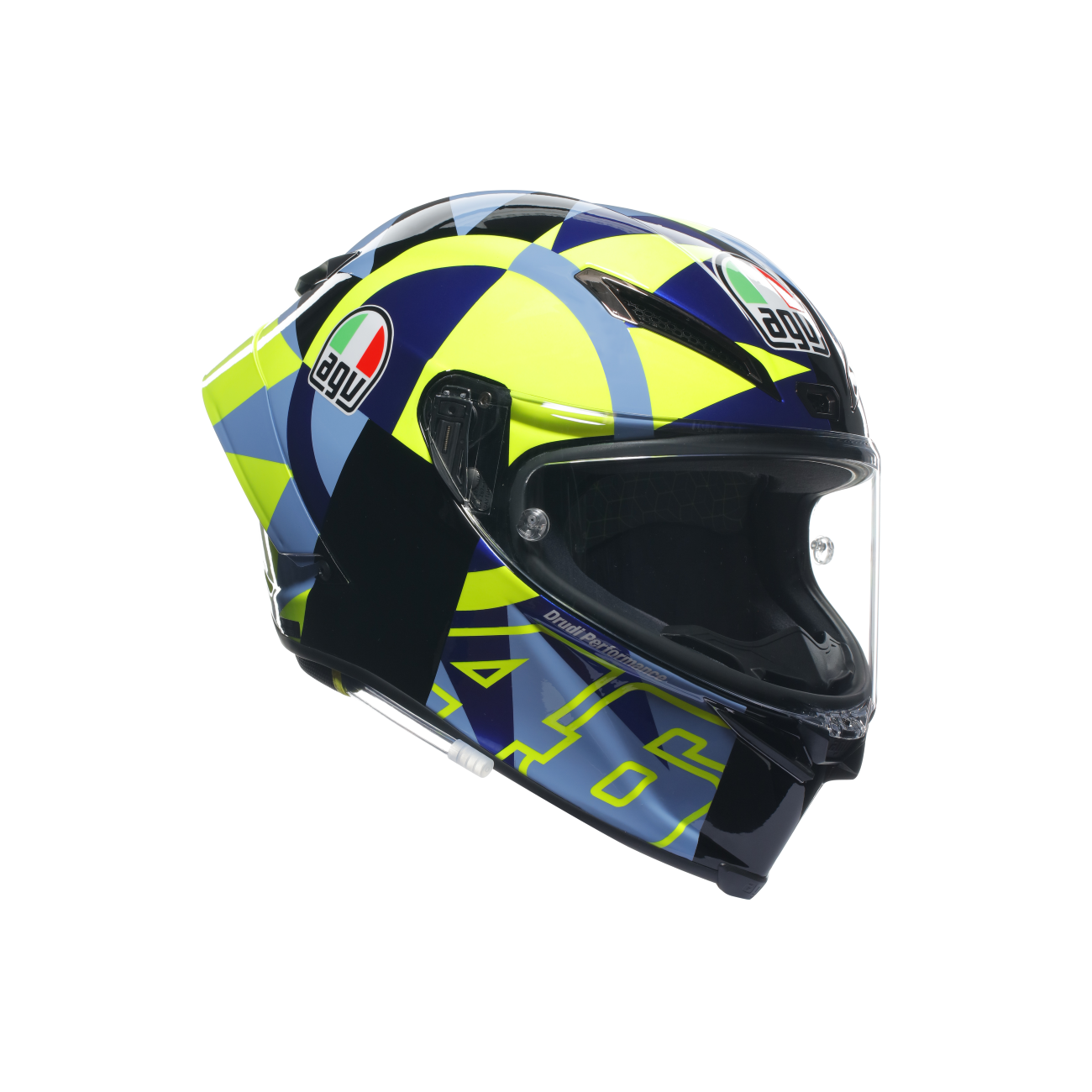 最新品人気新品試着のみ　AGV ヘルメット　XLサイズ　ロッシカラー　インカム装備 セキュリティ・セーフティ