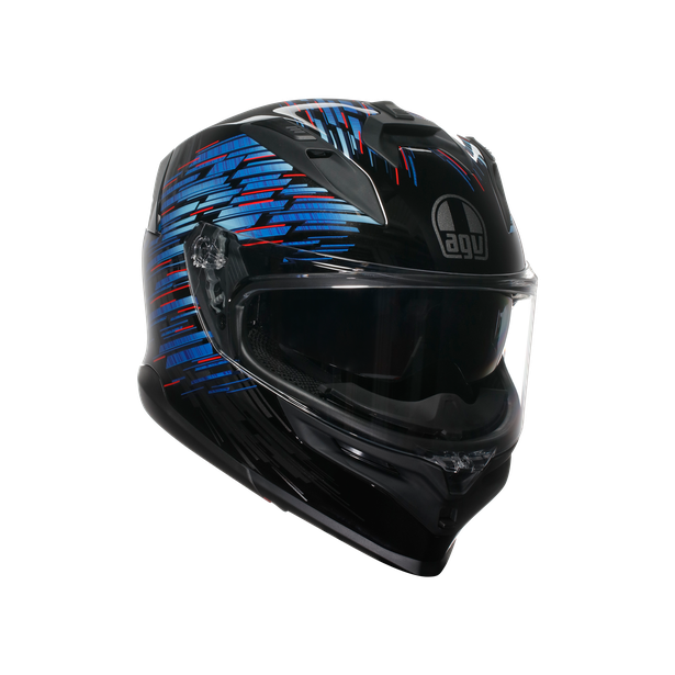 K7 AGV JIST MPLK Asian Fit - GENISYS MATT BLACK/BLUE/GREY image