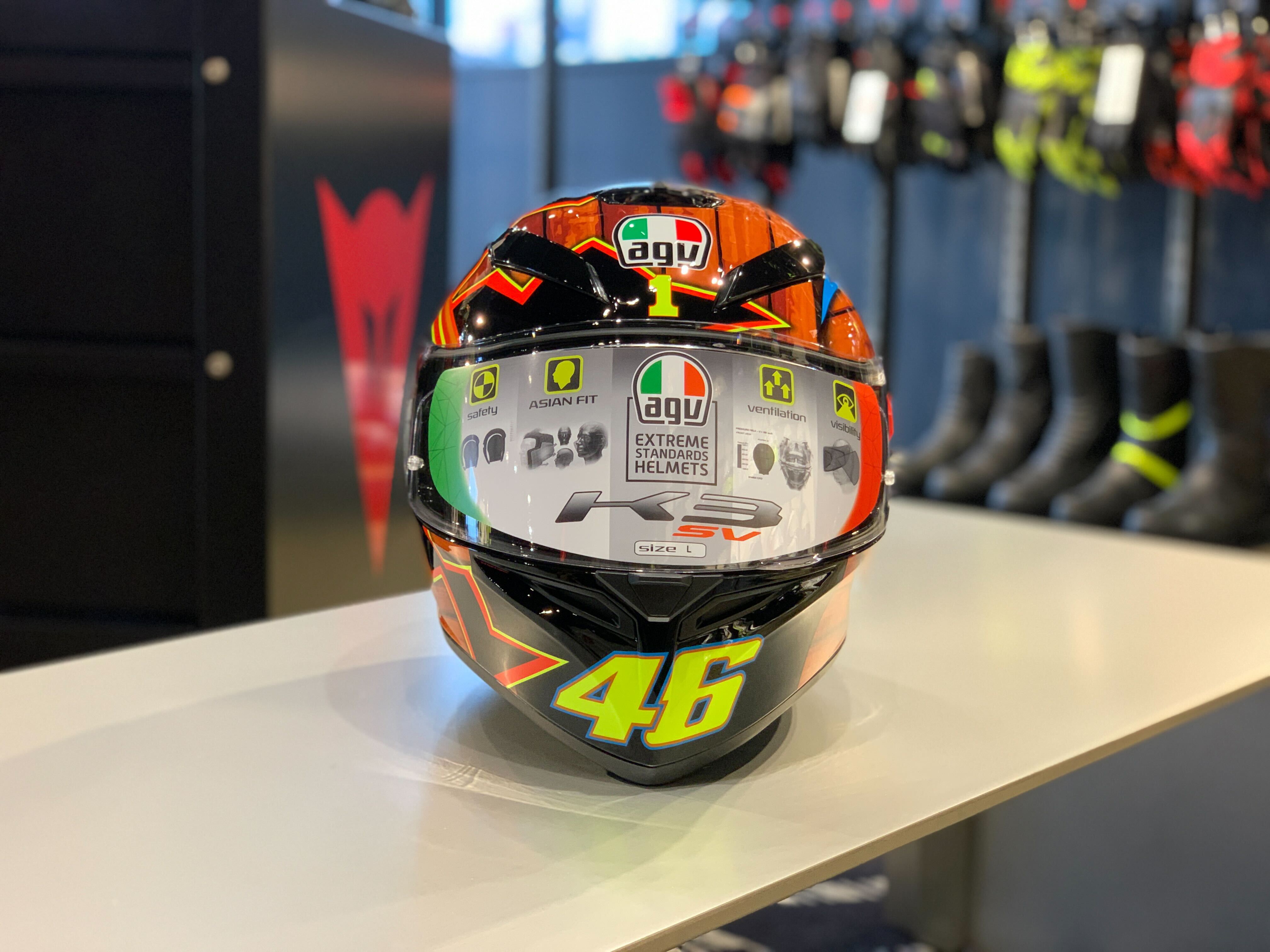 agv K-3 バレンティン・ロッシ ヘルメット donkyデザイン Sサイズ発送について