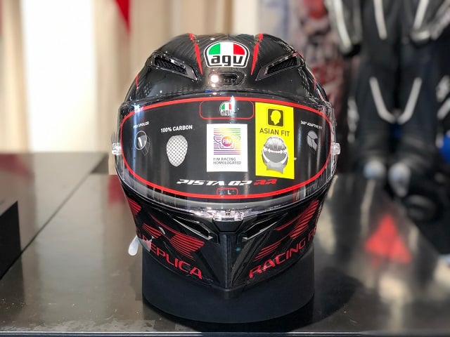 【新品同様】PISTA GP RR Asian Fit RED CARBON 公式】PISTA GP RR AGV JIST MPLK Asian Fit 011-MONO RED