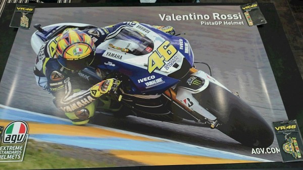AGV バレンティーノ・ロッシ選手、非売品ポスターをご来店者様全員に