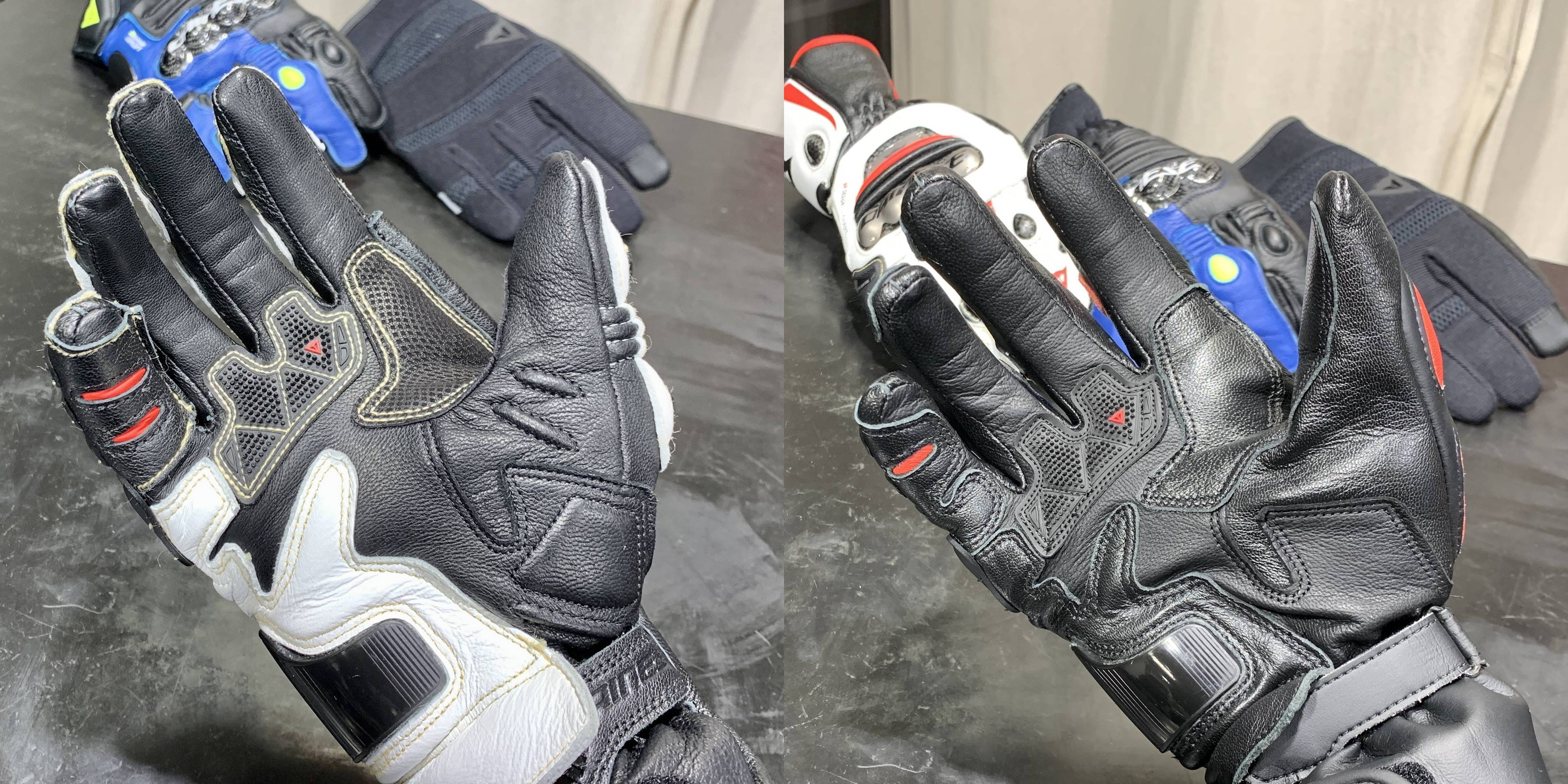 Dainese 防水 防寒バイクグローブ 9/L 手のひらの構造とグローブの個性